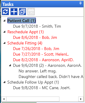 TIMS for Audiology Tasks Panel Details