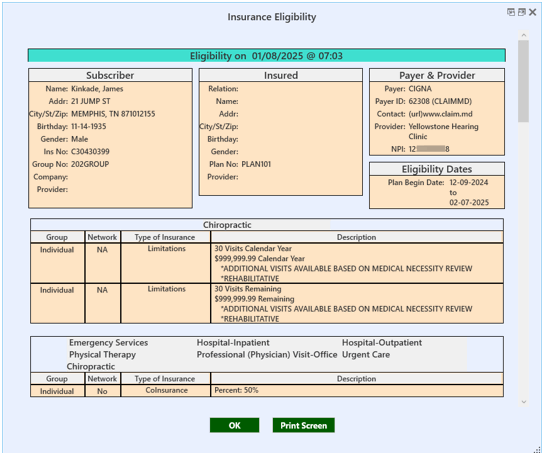 Insurance Eligibility