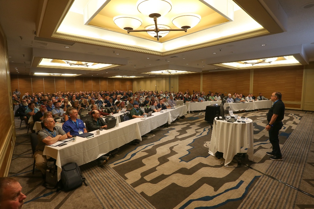 David Schaer presenting during Opening Welcome at the 2024 Users Group Conference to a record number of attendees.
